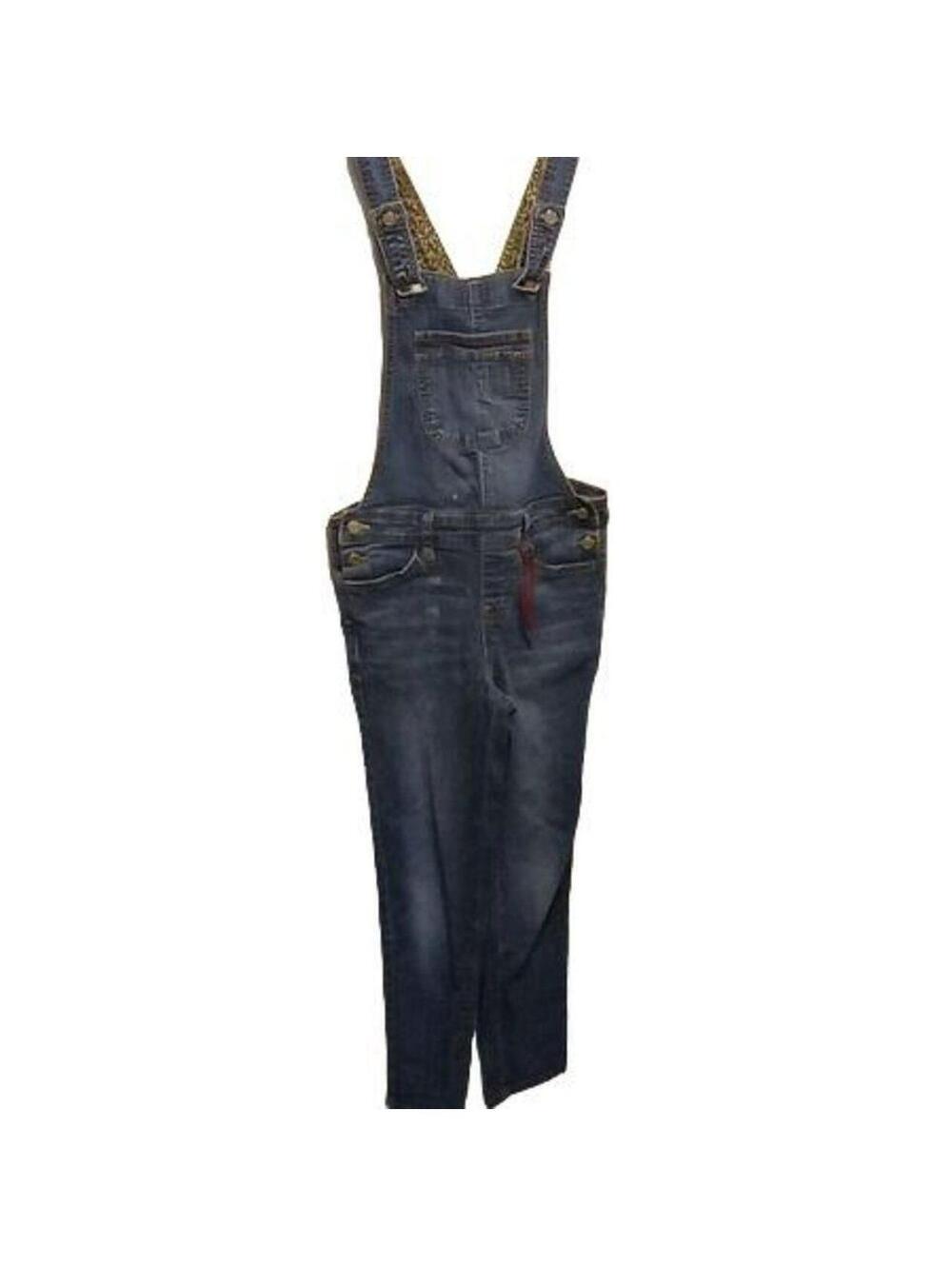 Lei Denim 5 Pocket Overalls Blue Girls Size Large